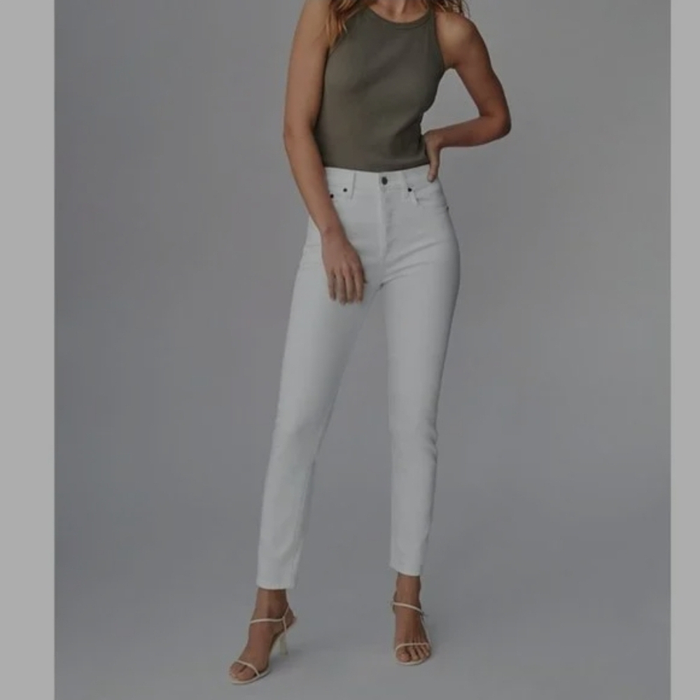 Denim Forum Yoko High Rise slim 25 / 28L White Skinny Jeans